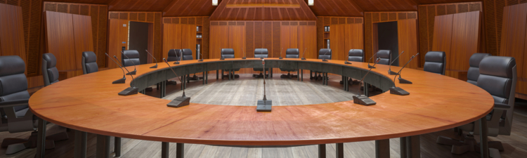 Modern board room round table