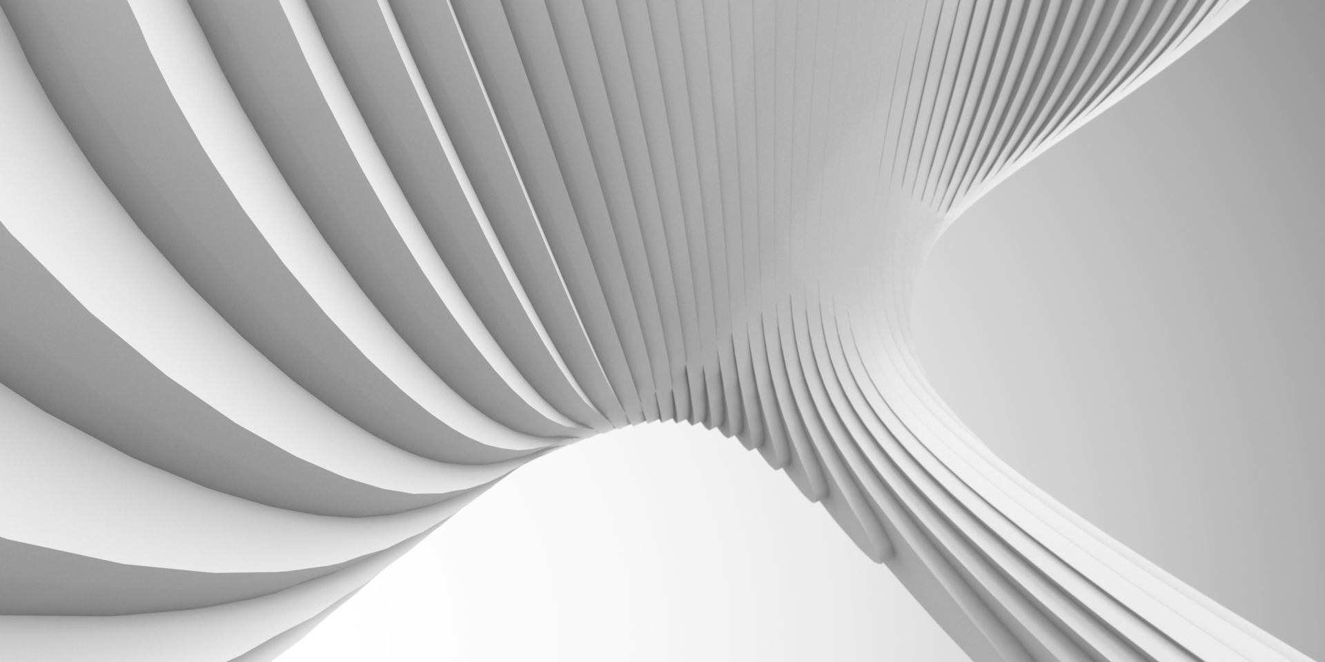 White stripe architectural futuristic pattern background. 3d render illustration
