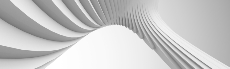 White stripe architectural futuristic pattern background. 3d render illustration